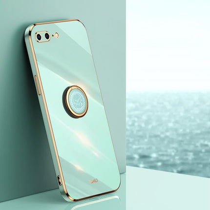 XINLI Straight Edge 6D Galvanisierte TPU-Telefonhülle mit Ringhalter, für iPhone 6 / 6s, für iPhone 6 Plus / 6s Plus, für iPhone 8 Plus / 7 Plus, für iPhone SE 2022 / SE 2020/8/7