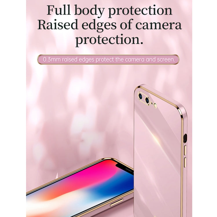 XINLI Straight Edge 6D Electroplate TPU Phone Case with Ring Holder