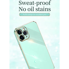 XINLI Straight Edge 6D Galvanisierte TPU-Telefonhülle mit Ringhalter, für iPhone 12 Mini, für iPhone 12 Pro, für iPhone 12 Pro Max, für iPhone X