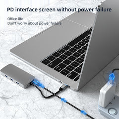 BL10V 10 in 1 USB-C / Type-C to RJ45 + VGA + HDMI + 3.5mm AUX + SD / TF Card Slot + PD USB-C / Type-C + USB 3.0 + 2 USB 2.0 Ports Docking Station HUB, BL10V