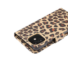 Leopard Pattern Horizontal Flip PC + PU Leather Case with Holder & Card Slots & Wallet, For iPhone 13 mini, For iPhone 13, For iPhone 13 Pro, For iPhone 13 Pro Max