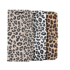 Leopard Pattern Horizontal Flip PC + PU Leather Case with Holder & Card Slots & Wallet, For iPhone 13 mini, For iPhone 13, For iPhone 13 Pro, For iPhone 13 Pro Max