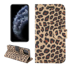 Leopard Pattern Horizontal Flip PC + PU Leather Case with Holder & Card Slots & Wallet, For iPhone 13 mini, For iPhone 13, For iPhone 13 Pro, For iPhone 13 Pro Max