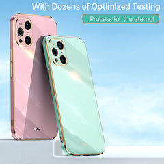XINLI Straight Edge 6D Electroplate TPU Phone Case, For OPPO Find X3 Pro, For OPPO K9, For OPPO Reno4