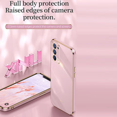 XINLI Straight Edge 6D Electroplate TPU Phone Case, For OPPO Reno5 Pro, For OPPO Reno5 Pro+, For OPPO Reno6 Pro 5G