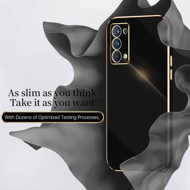XINLI Straight Edge 6D Electroplate TPU Phone Case, For OPPO Reno5 Pro, For OPPO Reno5 Pro+, For OPPO Reno6 Pro 5G