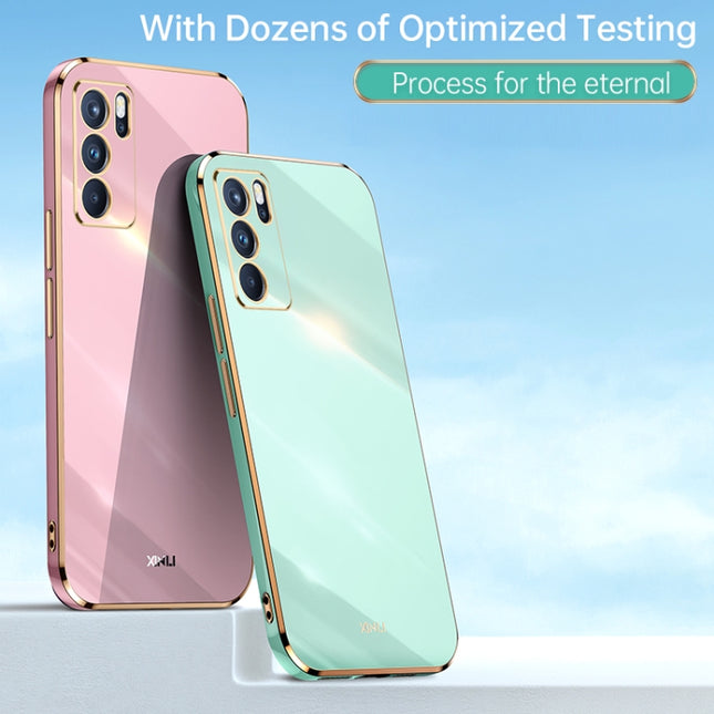 XINLI Straight Edge 6D Electroplate TPU Phone Case, For OPPO Reno6 5G, For OPPO Reno6 Pro 5G, For OPPO A53 5G, For OPPO A53