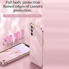 XINLI Straight Edge 6D Electroplate TPU Phone Case, For OPPO Reno6 Pro+ 5G, For OPPO A53 5G, For OPPO Reno6 5G, For OPPO A53