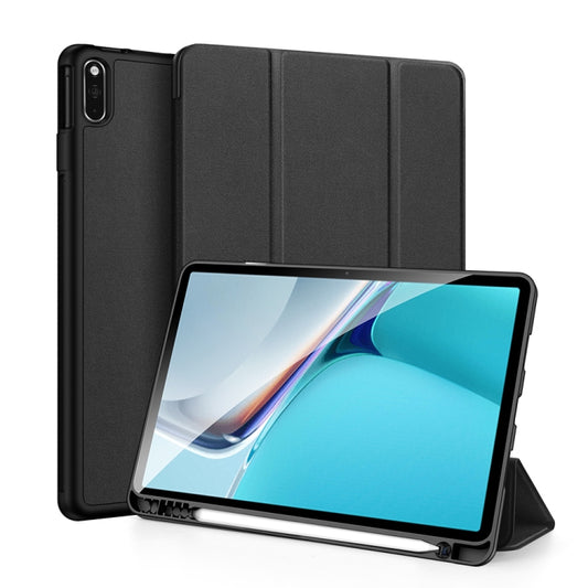 DUX DUCIS Domo Series Horizontal Flip Magnetic PU Leather Case with Three-folding Holder, For Huawei MatePad 11 2021