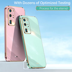 XINLI Straight Edge 6D Electroplate TPU Phone Case, For Huawei P40, For Huawei P40 Pro, For Honor 20