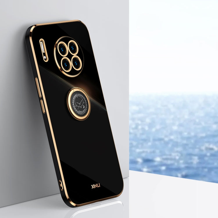 XINLI Straight Edge 6D Electroplate TPU Phone Case with Ring Holder, For Huawei Mate 30, For Huawei Mate 30 Pro, For Huawei Mate 40