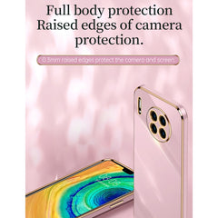 XINLI Straight Edge 6D Electroplate TPU Phone Case with Ring Holder, For Huawei Mate 30, For Huawei Mate 30 Pro, For Huawei Mate 40