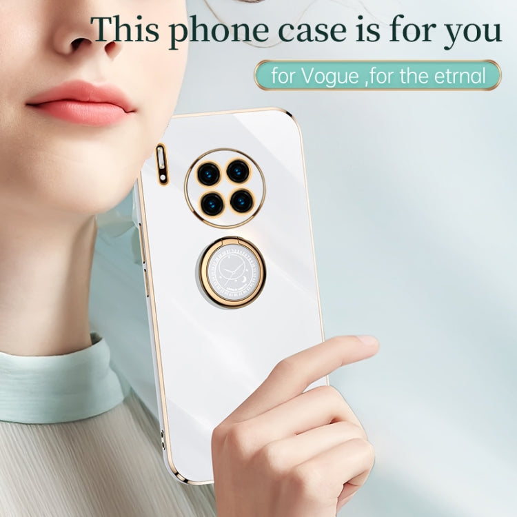 XINLI Straight Edge 6D Electroplate TPU Phone Case with Ring Holder, For Huawei Mate 30, For Huawei Mate 30 Pro, For Huawei Mate 40