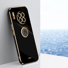 XINLI Straight Edge 6D Electroplate TPU Phone Case with Ring Holder, For Huawei Mate 30, For Huawei Mate 30 Pro, For Huawei Mate 40