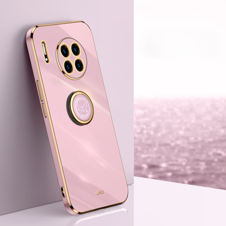 XINLI Straight Edge 6D Electroplate TPU Phone Case with Ring Holder, For Huawei Mate 30, For Huawei Mate 30 Pro, For Huawei Mate 40