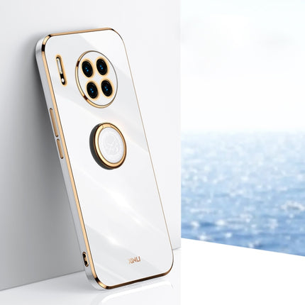 XINLI Straight Edge 6D Electroplate TPU Phone Case with Ring Holder, For Huawei Mate 30, For Huawei Mate 30 Pro, For Huawei Mate 40