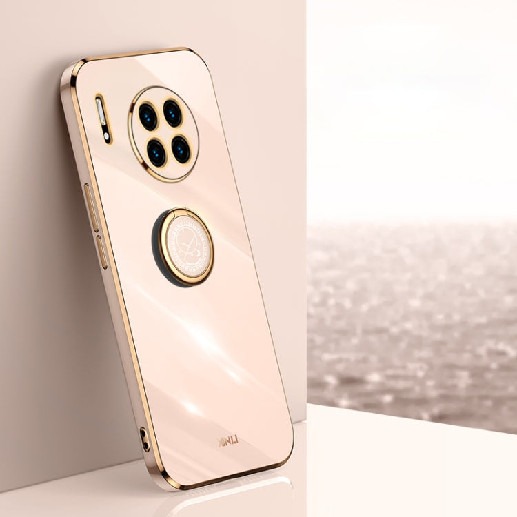 XINLI Straight Edge 6D Electroplate TPU Phone Case with Ring Holder, For Huawei Mate 30, For Huawei Mate 30 Pro, For Huawei Mate 40