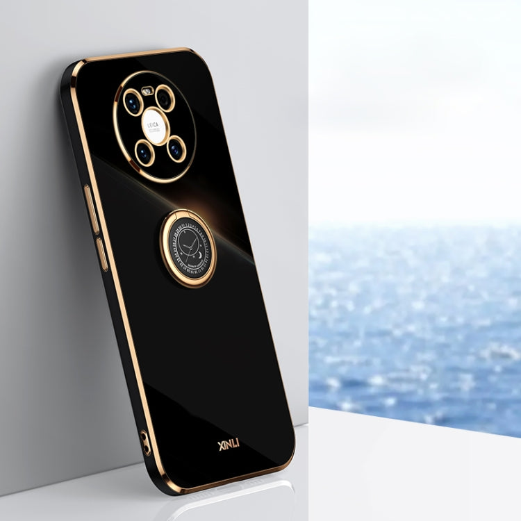 XINLI Straight Edge 6D Electroplate TPU Phone Case with Ring Holder, For Huawei Mate 30, For Huawei Mate 30 Pro, For Huawei Mate 40