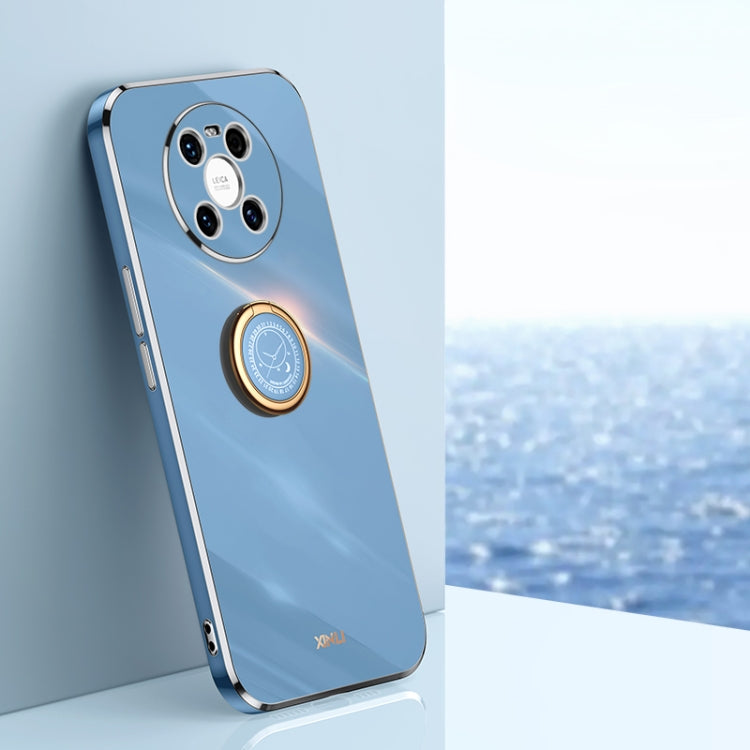 XINLI Straight Edge 6D Electroplate TPU Phone Case with Ring Holder, For Huawei Mate 30, For Huawei Mate 30 Pro, For Huawei Mate 40