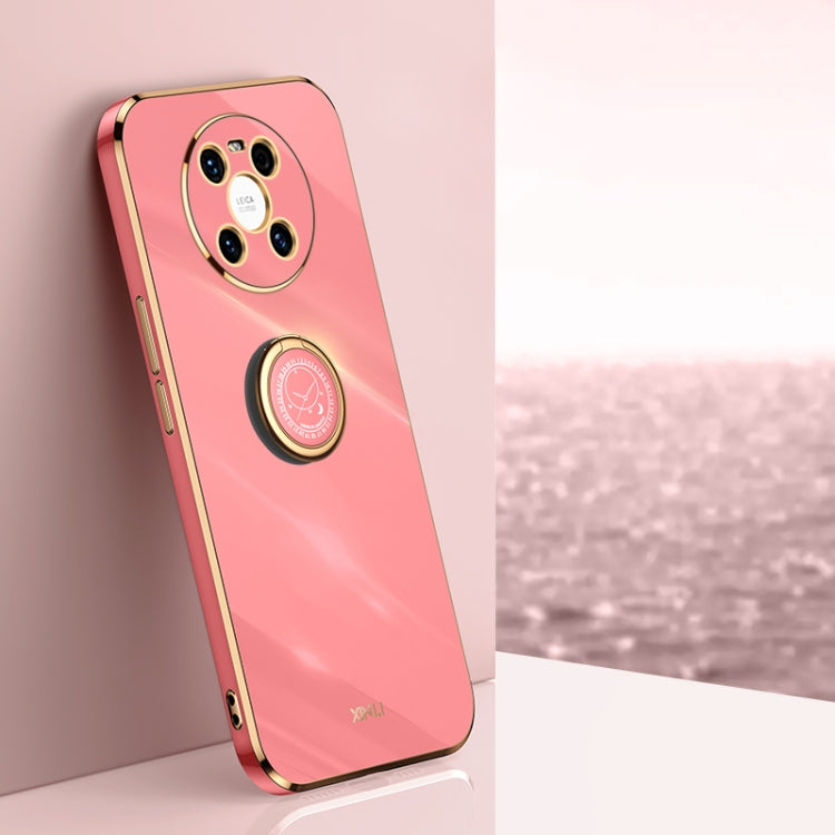XINLI Straight Edge 6D Electroplate TPU Phone Case with Ring Holder, For Huawei Mate 30, For Huawei Mate 30 Pro, For Huawei Mate 40