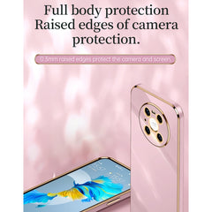 XINLI Straight Edge 6D Electroplate TPU Phone Case with Ring Holder, For Huawei Mate 40 Pro, For Huawei nova 6 5G, For Huawei nova 6 SE
