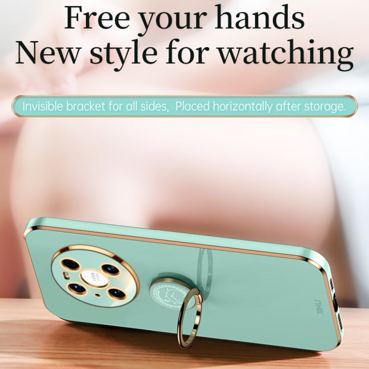 XINLI Straight Edge 6D Electroplate TPU Phone Case with Ring Holder, For Huawei Mate 40 Pro, For Huawei nova 6 5G, For Huawei nova 6 SE