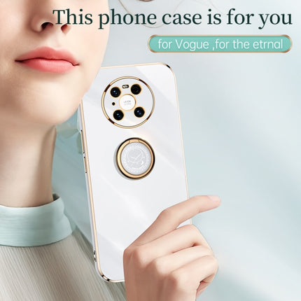 XINLI Straight Edge 6D Electroplate TPU Phone Case with Ring Holder, For Huawei Mate 40 Pro, For Huawei nova 6 5G, For Huawei nova 6 SE