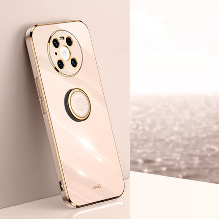 XINLI Straight Edge 6D Electroplate TPU Phone Case with Ring Holder, For Huawei Mate 40 Pro, For Huawei nova 6 5G, For Huawei nova 6 SE