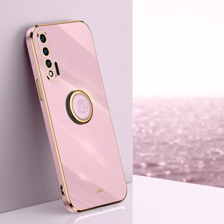 XINLI Straight Edge 6D Electroplate TPU Phone Case with Ring Holder, For Huawei Mate 40 Pro, For Huawei nova 6 5G, For Huawei nova 6 SE