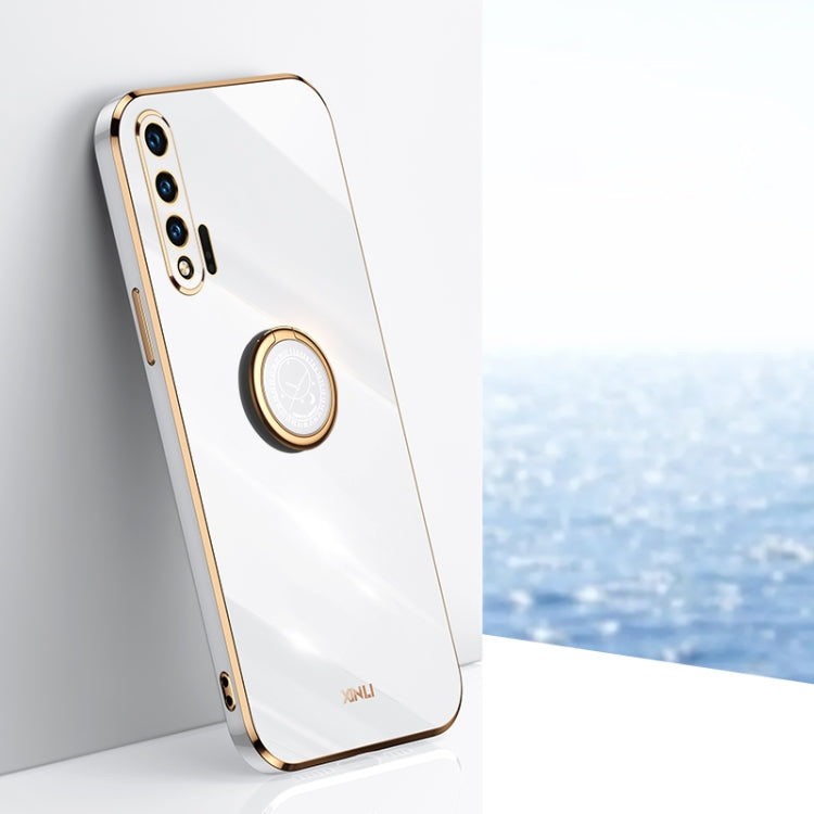 XINLI Straight Edge 6D Electroplate TPU Phone Case with Ring Holder, For Huawei Mate 40 Pro, For Huawei nova 6 5G, For Huawei nova 6 SE