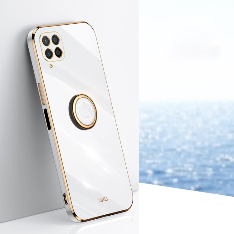 XINLI Straight Edge 6D Electroplate TPU Phone Case with Ring Holder, For Huawei Mate 40 Pro, For Huawei nova 6 5G, For Huawei nova 6 SE