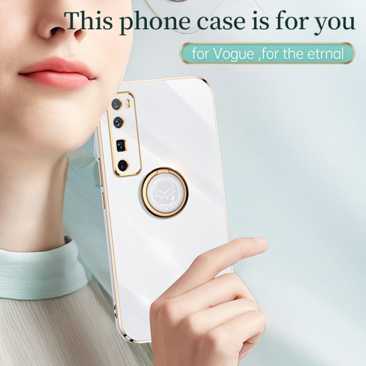 XINLI Straight Edge 6D Electroplate TPU Phone Case with Ring Holder, For Huawei nova 7 5G, For Huawei nova 7 Pro 5G, For Huawei nova 7 SE