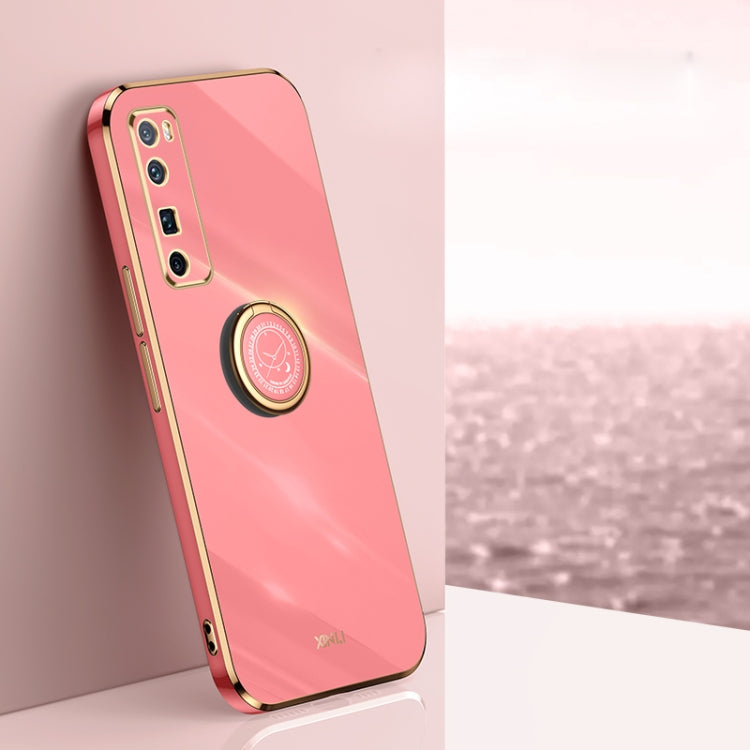 XINLI Straight Edge 6D Electroplate TPU Phone Case with Ring Holder, For Huawei nova 7 5G, For Huawei nova 7 Pro 5G, For Huawei nova 7 SE