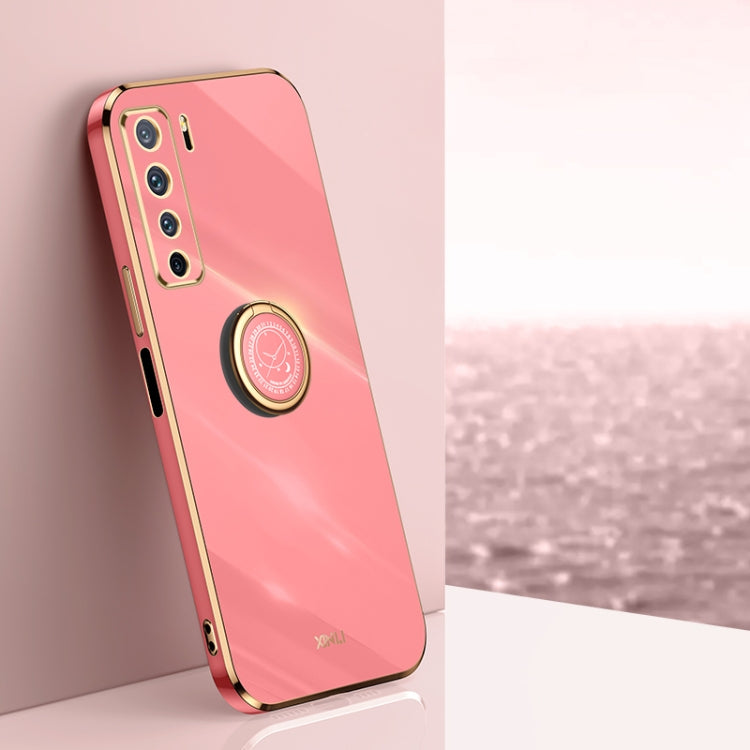 XINLI Straight Edge 6D Electroplate TPU Phone Case with Ring Holder, For Huawei nova 7 5G, For Huawei nova 7 Pro 5G, For Huawei nova 7 SE