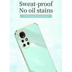 XINLI Straight Edge 6D Electroplate TPU Phone Case with Ring Holder, For Huawei nova 8 5G, For Huawei nova 8 Pro 5G, For Huawei nova 8 SE