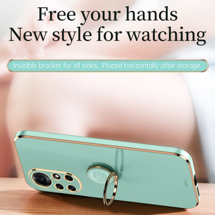 XINLI Straight Edge 6D Electroplate TPU Phone Case with Ring Holder, For Huawei nova 8 5G, For Huawei nova 8 Pro 5G, For Huawei nova 8 SE