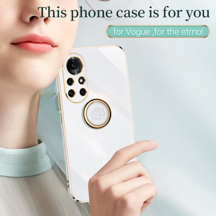 XINLI Straight Edge 6D Electroplate TPU Phone Case with Ring Holder, For Huawei nova 8 5G, For Huawei nova 8 Pro 5G, For Huawei nova 8 SE