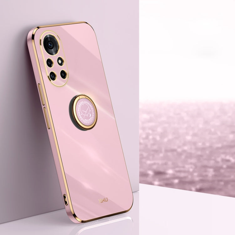 XINLI Straight Edge 6D Electroplate TPU Phone Case with Ring Holder, For Huawei nova 8 5G, For Huawei nova 8 Pro 5G, For Huawei nova 8 SE