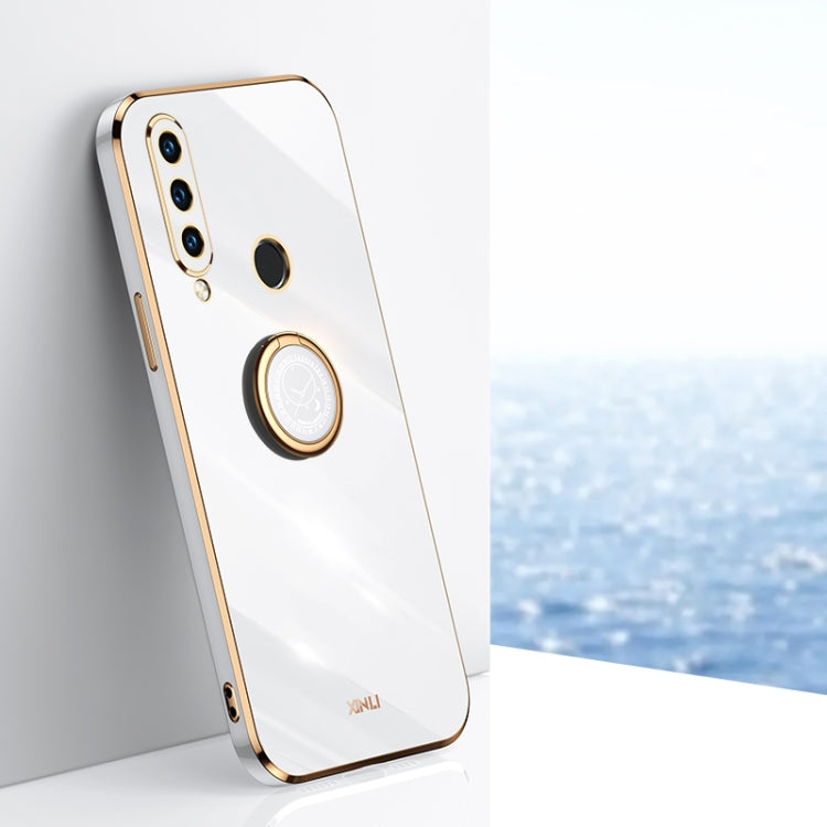 XINLI Straight Edge 6D Electroplate TPU Phone Case with Ring Holder, For Huawei P30, For Huawei P30 Pro, For Huawei P30 Lite