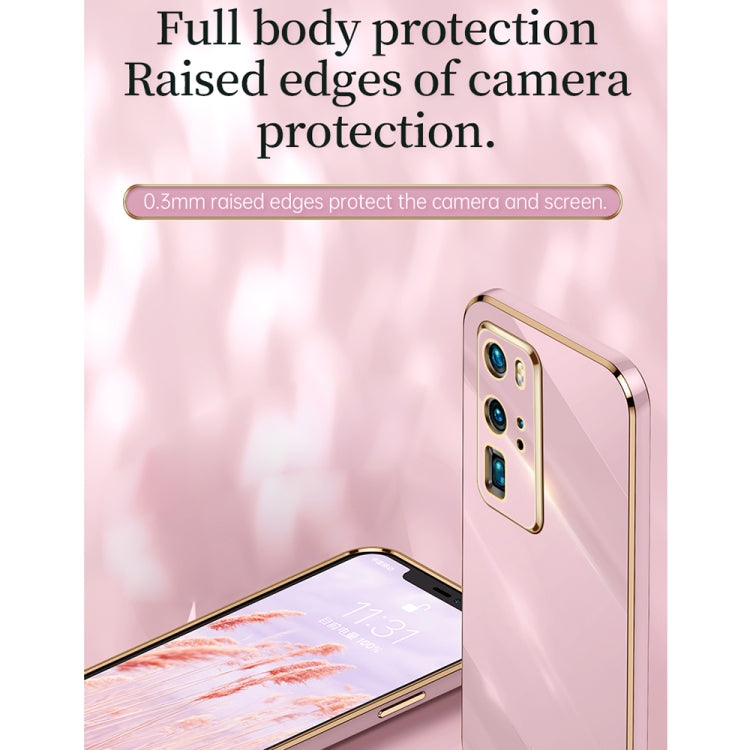 XINLI Straight Edge 6D Electroplate TPU Phone Case with Ring Holder, For Huawei P40, For Huawei P40 Pro, For Honor 20