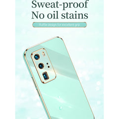 XINLI Straight Edge 6D Electroplate TPU Phone Case with Ring Holder, For Huawei P40, For Huawei P40 Pro, For Honor 20