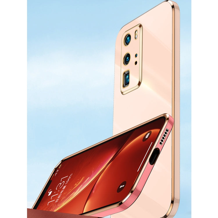 XINLI Straight Edge 6D Electroplate TPU Phone Case with Ring Holder, For Huawei P40, For Huawei P40 Pro, For Honor 20