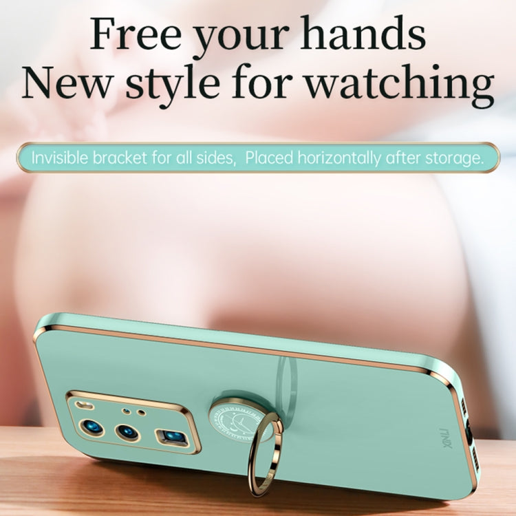 XINLI Straight Edge 6D Electroplate TPU Phone Case with Ring Holder, For Huawei P40, For Huawei P40 Pro, For Honor 20