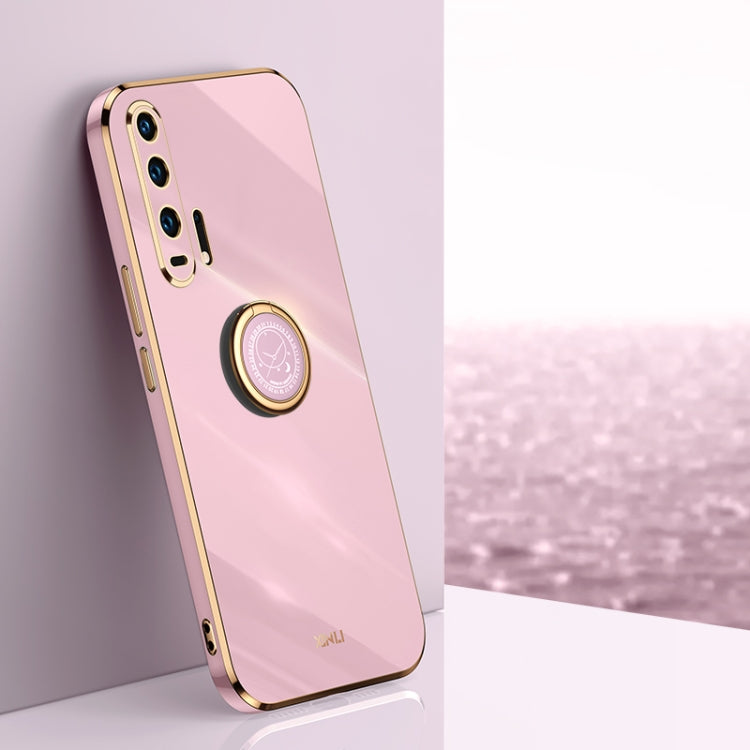 XINLI Straight Edge 6D Electroplate TPU Phone Case with Ring Holder, For Honor 20 Pro, For Honor 20 Lite, For Honor 30