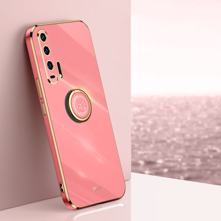 XINLI Straight Edge 6D Electroplate TPU Phone Case with Ring Holder, For Honor 20 Pro, For Honor 20 Lite, For Honor 30
