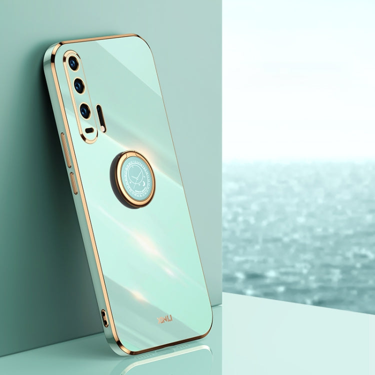 XINLI Straight Edge 6D Electroplate TPU Phone Case with Ring Holder, For Honor 20 Pro, For Honor 20 Lite, For Honor 30