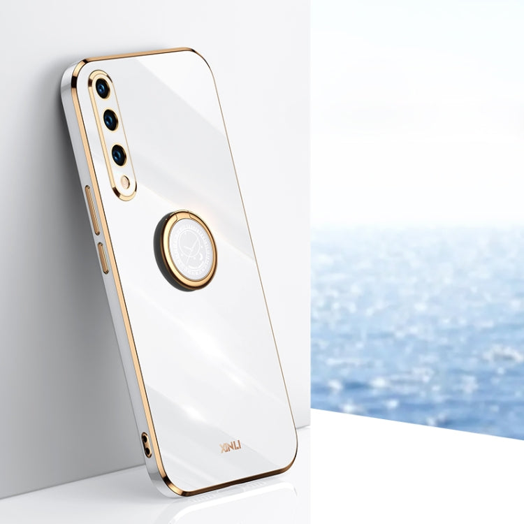 XINLI Straight Edge 6D Electroplate TPU Phone Case with Ring Holder, For Honor 20 Pro, For Honor 20 Lite, For Honor 30