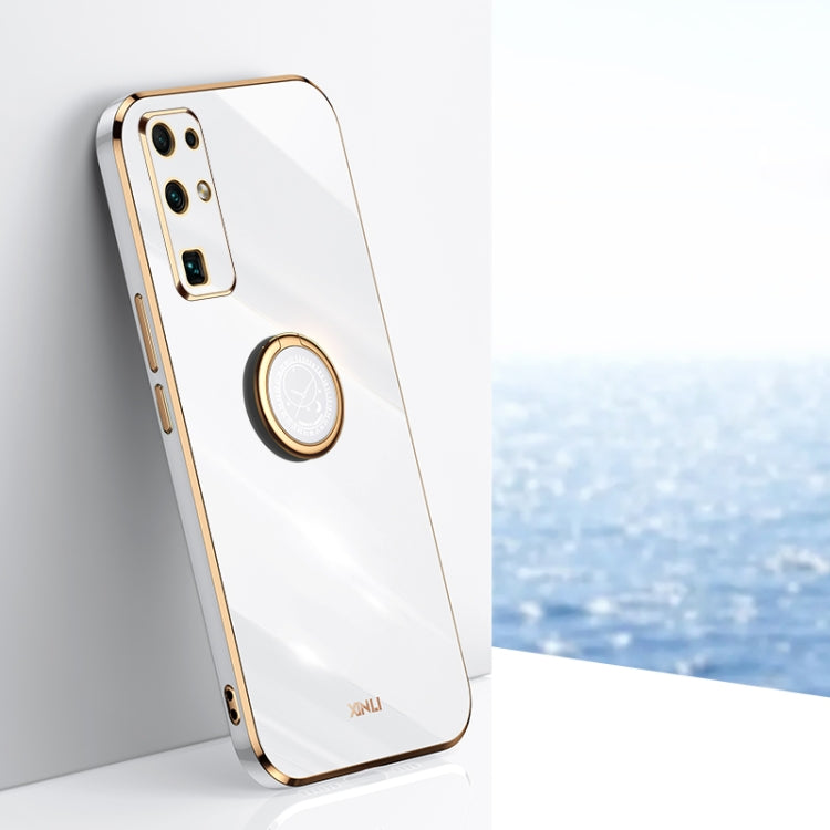 XINLI Straight Edge 6D Electroplate TPU Phone Case with Ring Holder, For Honor 20 Pro, For Honor 20 Lite, For Honor 30