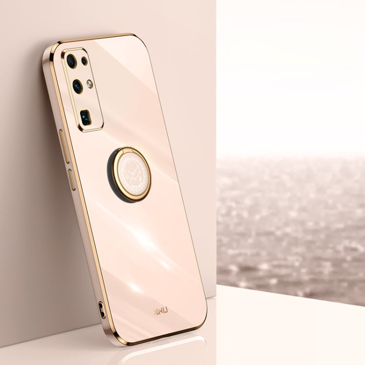 XINLI Straight Edge 6D Electroplate TPU Phone Case with Ring Holder, For Honor 20 Pro, For Honor 20 Lite, For Honor 30