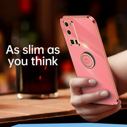 XINLI Straight Edge 6D Electroplate TPU Phone Case with Ring Holder, For Honor 30 Pro, For Honor 30S, For Honor 30 Youth